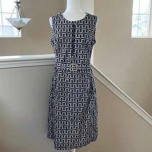 Tory Burch size 12 sleeveless sheath dress.